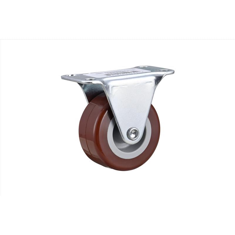 Industrial truck caster plate by Emery Jensen, 2-inch HRD RBR model with sturdy metal construction for heavy-duty use.