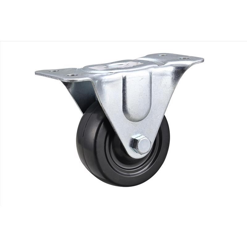 Industrial truck caster plate by Emery Jensen, 3-inch SFTRBR model, showing sturdy metal construction for heavy-duty applications.