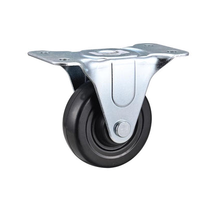 Industrial truck caster plate SFTRBR 4-inch by Emery Jensen, showing a metal plate with mounting holes for heavy-duty applications.