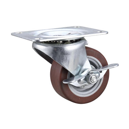 Industrial truck caster plate by Emery Jensen, 3-inch SWV&BR model, used for heavy-duty industrial and truck applications.
