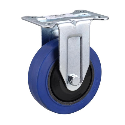 Industrial truck caster wheel by Emery Jensen, rigid 265# capacity, 4-inch diameter, shown with a durable steel wheel.