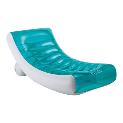 Emery Jensen inflatable pool float measuring 39x74 inches, designed for relaxing in the pool.