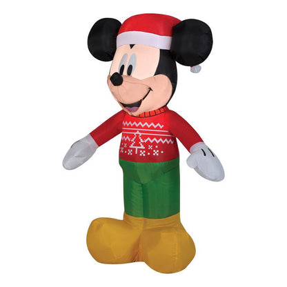 Inflatable Mickey Mouse character by Emery Jensen, airblown inflatable decoration with bright colors and classic Disney design.
