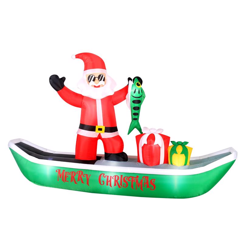 INFLTBL FSHNG SANTA 10'