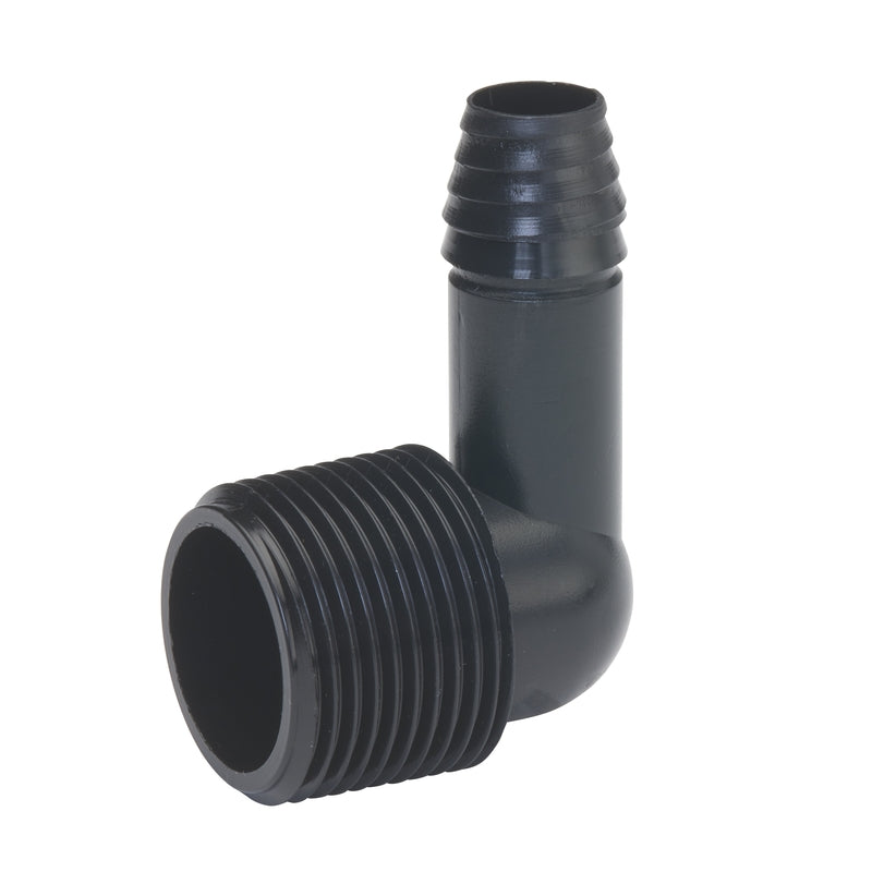 ELBOW 1/2" BARB X3/4" M