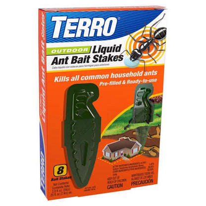 Emery Jensen ant bait stake trap, 8-pack, designed for insect baiting and ant control, with visible bait stakes and packaging.