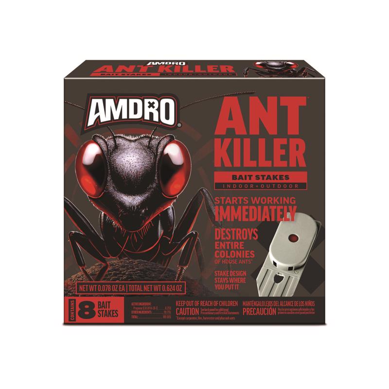 Emery Jensen ant killing bait 8-pack in small bait stations designed to attract and eliminate ants effectively.