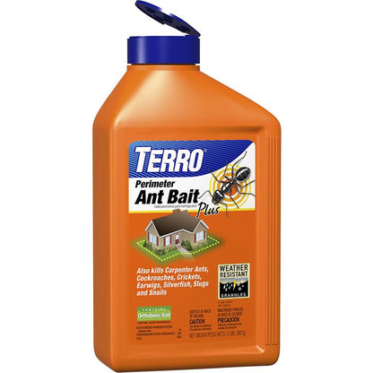 Emery Jensen Perimeter Ant Bait 2lb container for insect bait and traps, designed to attract and eliminate ants effectively.