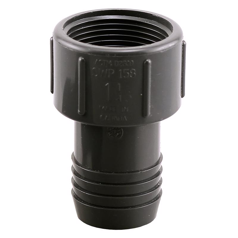 Nylon adapter insert with FTNGS thread and 1.25-inch size, designed for Emery Jensen plumbing fittings.
