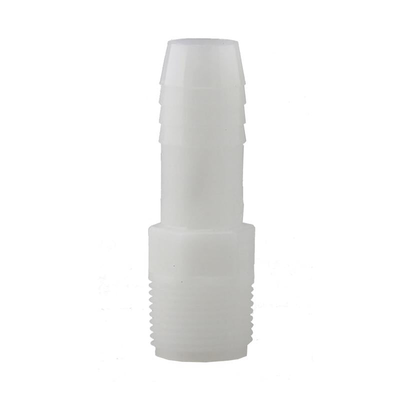 Emery Jensen nylon insert fittings with 3/4-inch PLX connection, threaded for secure pipe installation and durable performance.
