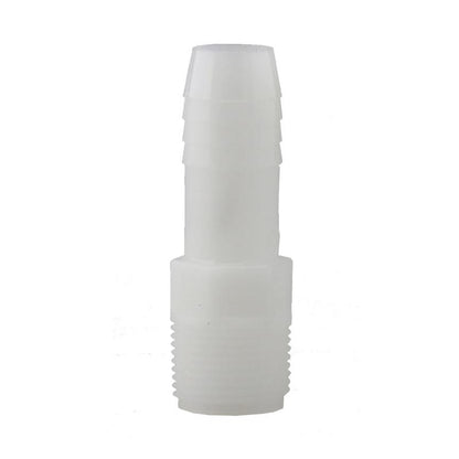 Emery Jensen nylon insert fittings with 3/4-inch PLX connection, threaded for secure pipe installation and durable performance.