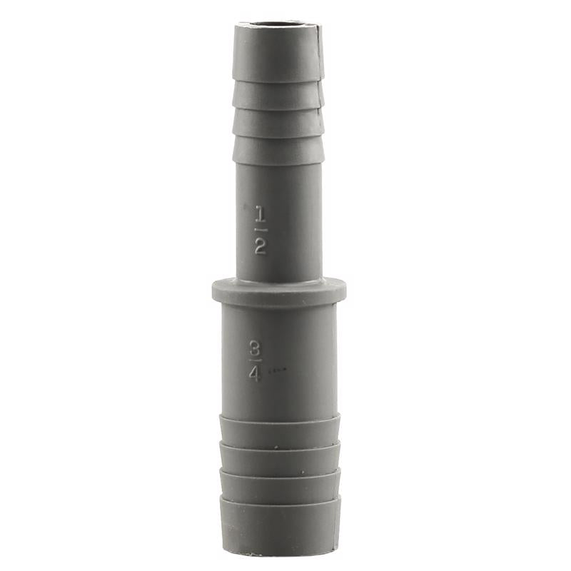Emery Jensen nylon coupling insert fitting, 3/4 x 1/2 inch threaded insert for plumbing or electrical connections.