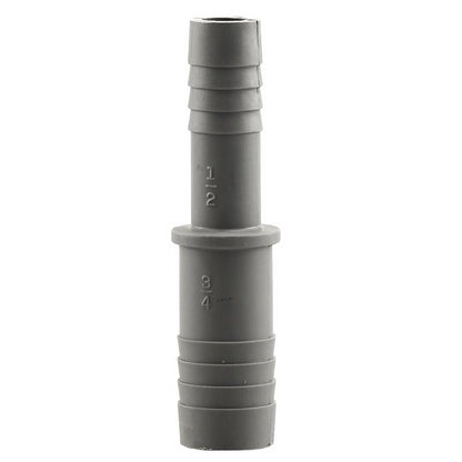 Emery Jensen nylon coupling insert fitting, 3/4 x 1/2 inch threaded insert for plumbing or electrical connections.
