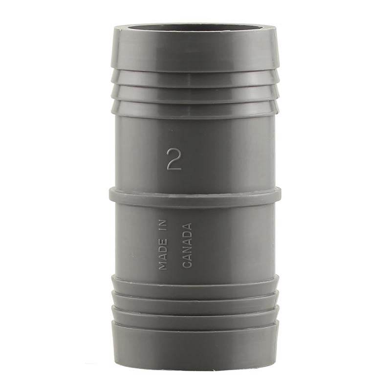 Emery Jensen nylon couple insert with 2-inch threaded connection, designed for secure plumbing or piping applications.