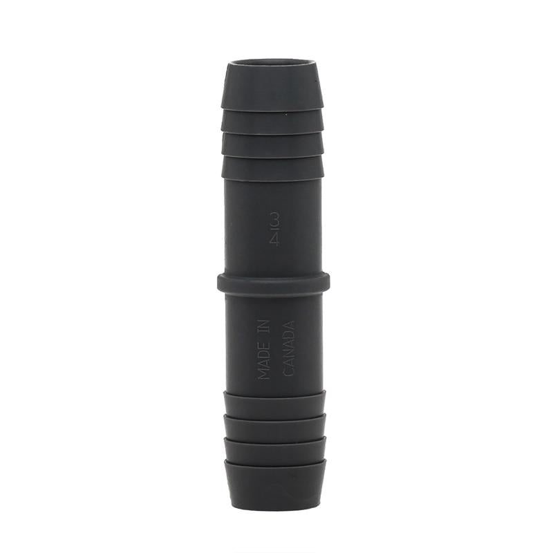 Emery Jensen nylon couple insert with 3/4-inch thread fitting, displayed in a close-up of the durable plastic construction.