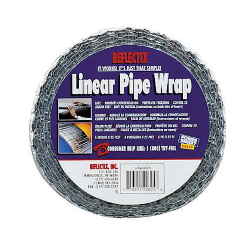 Emery Jensen 2"x25' spiral pipe wrap insulation tape wrapped around metal pipe for insulation and protection.