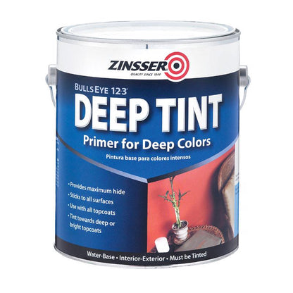 Emery Jensen Bullseye123 Deeptint Gal interior and exterior primer pack of 4 for versatile surface prep and sealing.