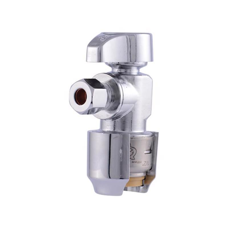 Emery Jensen angle valve 1/2x1/4 inch IPS push fit fittings tool for plumbing applications, shown in close-up.