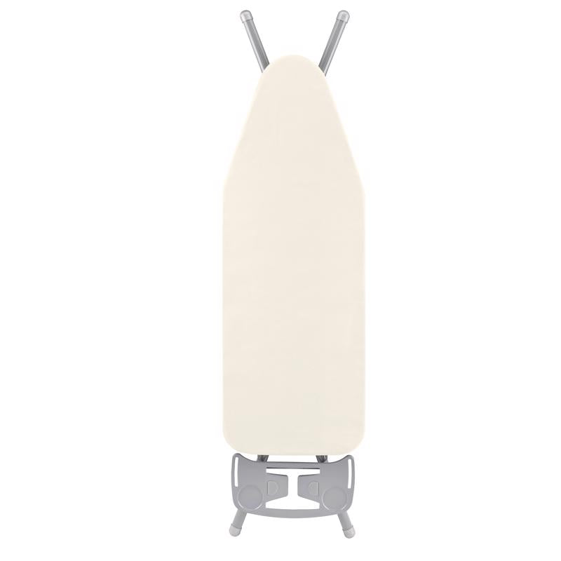 Emery Jensen ironing board with padded surface, 55.75-inch length, suitable for comfortable ironing tasks.