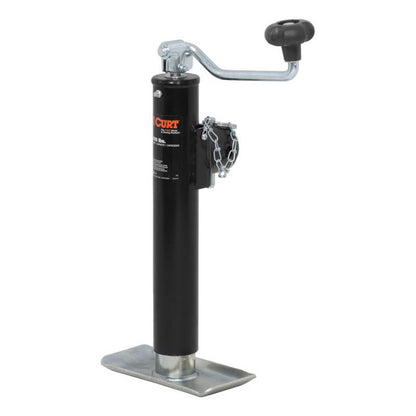Black TRALR jack by Emery Jensen, 5000-pound capacity, designed for farm and commercial lifting applications.