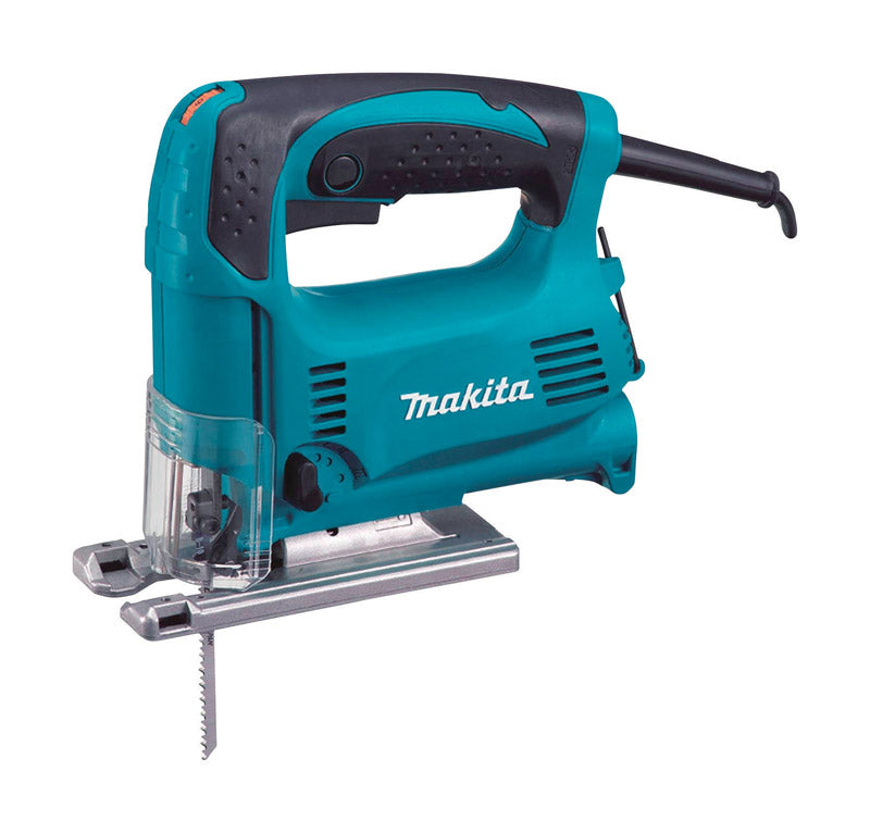 Emery Jensen jig saw with top handle and 3 amps, ideal for precise cutting in woodworking and construction projects.