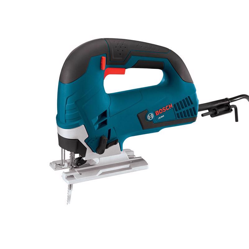 Emery Jensen jigsaw with top handle, Bosch model, featuring a sleek design and adjustable blade for precise cutting.