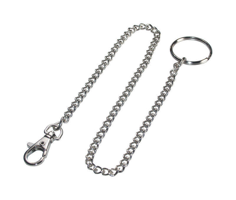 Emery Jensen 18-inch safety chain key ring, durable metal key holder with a sturdy chain for secure key organization