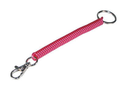 Emery Jensen key rings with CD expandable coil and metal clip, versatile key holder with durable design.