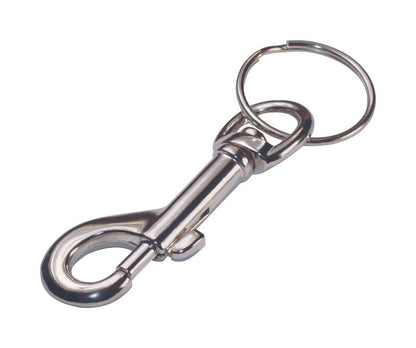 Emery Jensen key rings featuring CD NCKL belt snap K-ring design, durable metal key chain accessory for keys or bags.