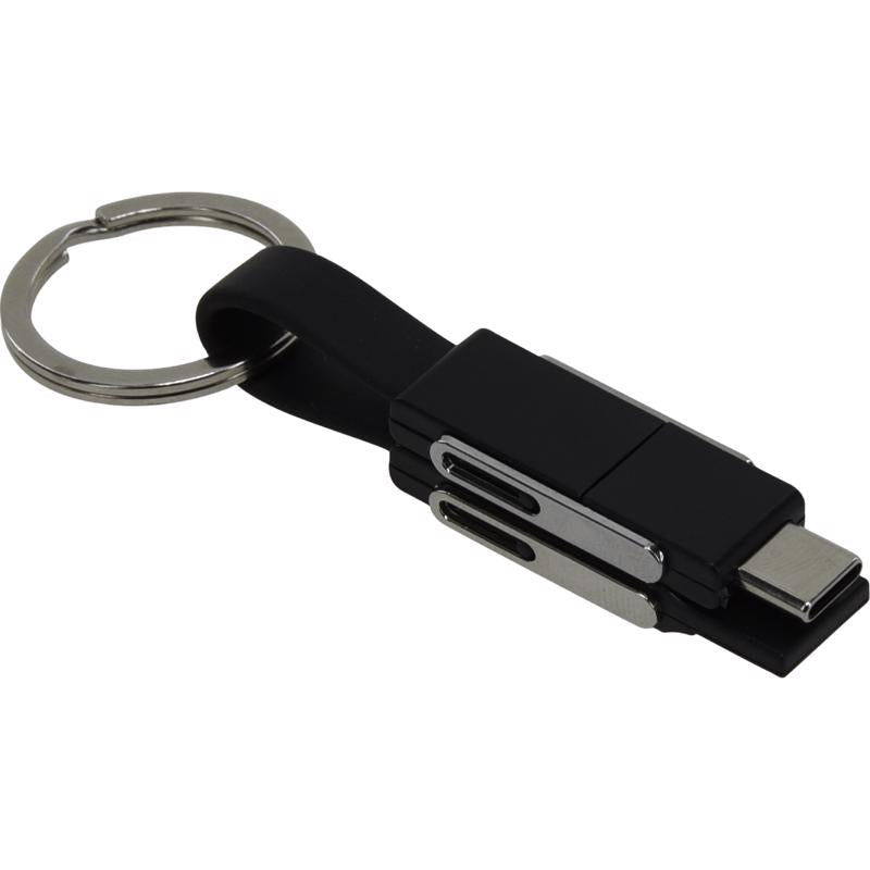 Emery Jensen key rings with black and silver design, featuring durable metal construction and classic keychain style.