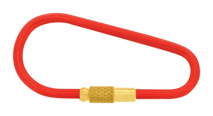 Emery Jensen key carabiner with split ring for keys and small accessories, durable metal key ring with spring clip.