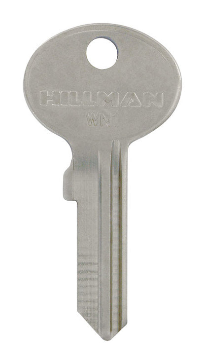 Set of four Emery Jensen KEYKRAFTER #268 brass keys, durable key types for secure locking and unlocking applications.
