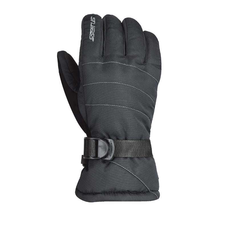Emery Jensen kids' weather gloves in small size, navy blue with elastic cuffs, designed for children’s outdoor warmth and protection.