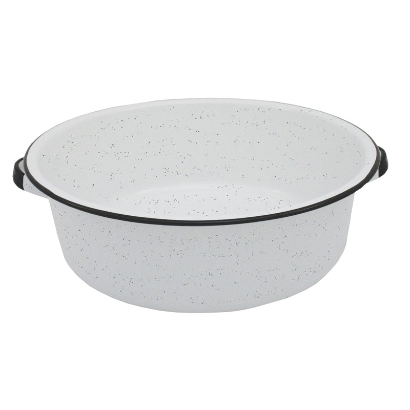 White 15-quart dish pan from Emery Jensen kitchen caddies collection, shown in a clean, practical design.