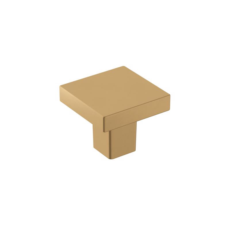 Set of six Emery Jensen square cabinet knobs in 1-3/16 inch size, featuring a sleek, modern design for kitchen or furniture.