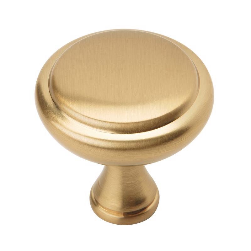 Set of six Emery Jensen CAB knobs, 1-1/4-inch diameter, for cabinet doors and drawers, featuring a classic knob design.
