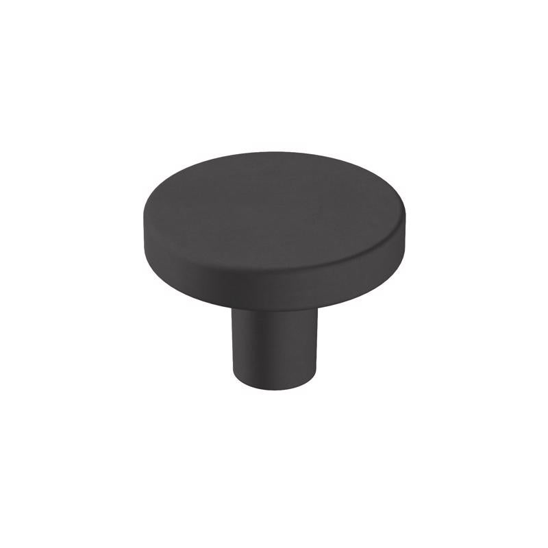 Set of six Emery Jensen cabinet knobs, 1-3/8 inch diameter, featuring a classic design for furniture or cabinetry.