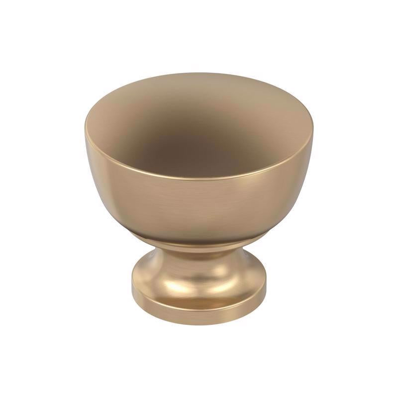 Emery Jensen CBNT KNB CHMP bronze 1.25-inch knob, metal handle with a smooth, rounded shape for cabinetry or furniture.
