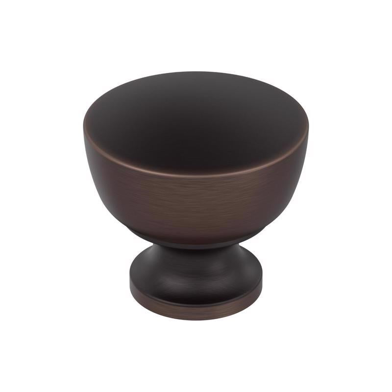 Emery Jensen CBNT KNB RBBD bronze 1.25-inch knob, cylindrical metal handle with textured surface for easy grip.
