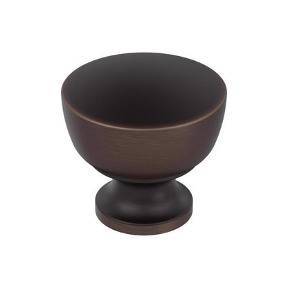 Emery Jensen CBNT KNB RBBD bronze 1.25-inch knob, cylindrical metal handle with textured surface for easy grip.