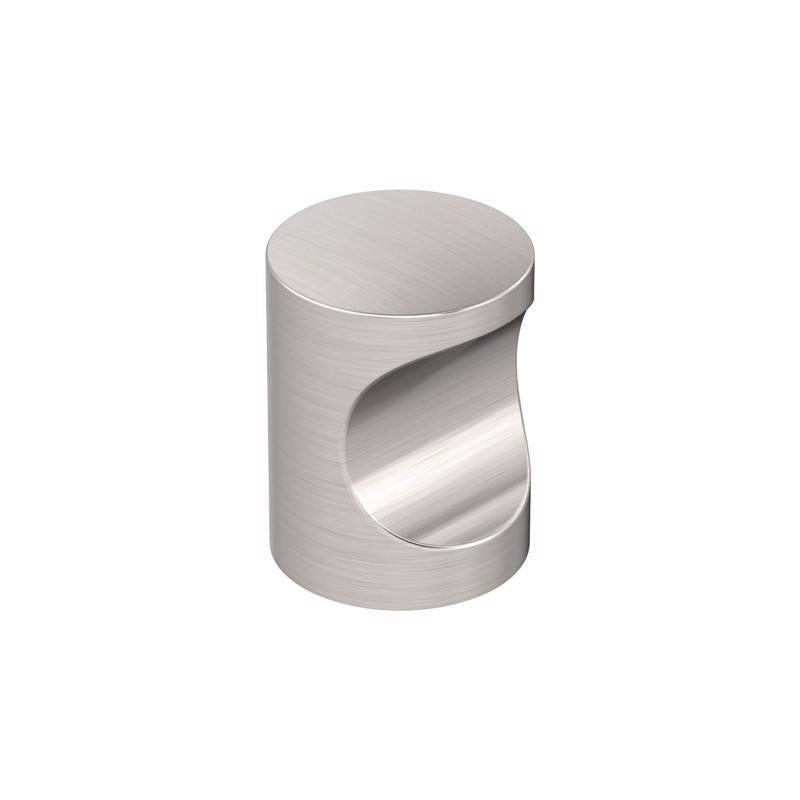 Emery Jensen CBNT KNB STN NCKL 0.93-inch cabinet knob with brushed metal finish and round design, ideal for furniture updates.