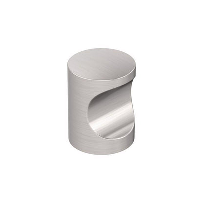 Emery Jensen CBNT KNB STN knob, 0.93-inch metal cabinet knob with a sleek, rounded design for furniture drawer handles.