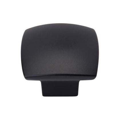 Emery Jensen CBNT knob MTT black 1.56-inch round knob for cabinetry and furniture, showing its sleek black finish and ergonomic design.