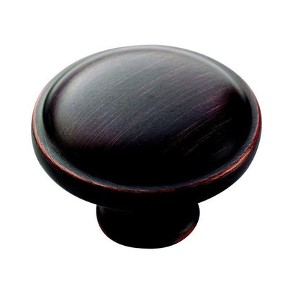 Emery Jensen 1-1/4 inch oil-rubbed bronze knob, bulk pack, with a round, classic design for cabinets or furniture.