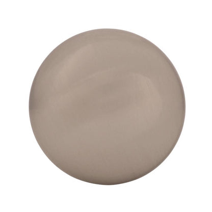 Emery Jensen 1-1/4 inch satin nickel knob, a sleek metal hardware handle for cabinets or furniture.