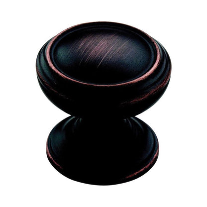 Emery Jensen 1-1/4 inch Revit Orb knob in bulk, showing a close-up of the round, decorative hardware for cabinets or furniture.