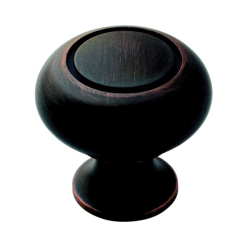 Emery Jensen knob, 1-1/4 x 1-1/8 inch orb style door or cabinet knob with a polished finish.
