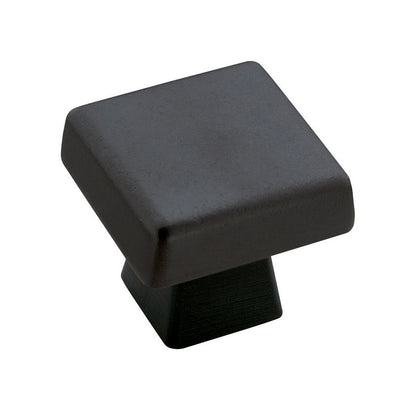 Emery Jensen 1-3/16-inch knob featuring a black finish, designed for cabinetry or furniture with a classic, round shape.
