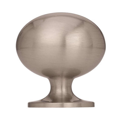 KNOB OVAL 1-3/8"STN NCKL