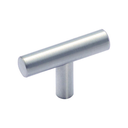 KNOB "t" 1-1/4"D STN STL